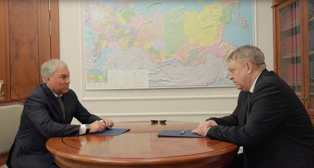 Брянский губернатор Александр Богомаз встретился с председателем Госдумы Вячеславом Володиным