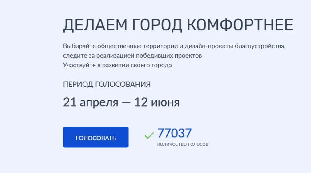 За объекты благоустройства проголосовали более 77 000 брянцев